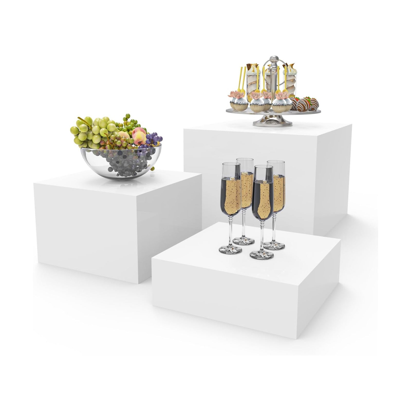Display Stand Shelf for Catering Dessert Collectibles Jewelry / 1 Set