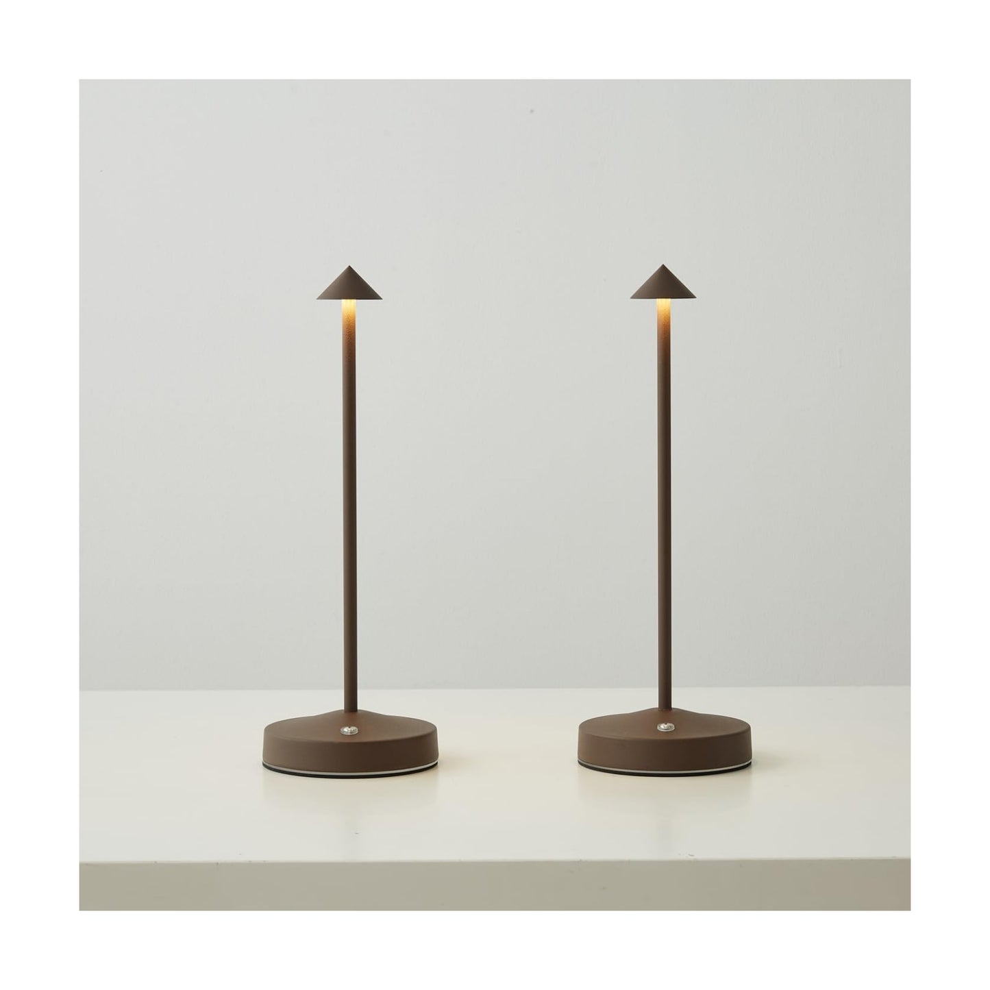 2 PACK Cordless Lamps,Battery Rechargeable Table Lamp,Portable Lamps,2 Level Brightness Dimmable Night Light,Minimalist
