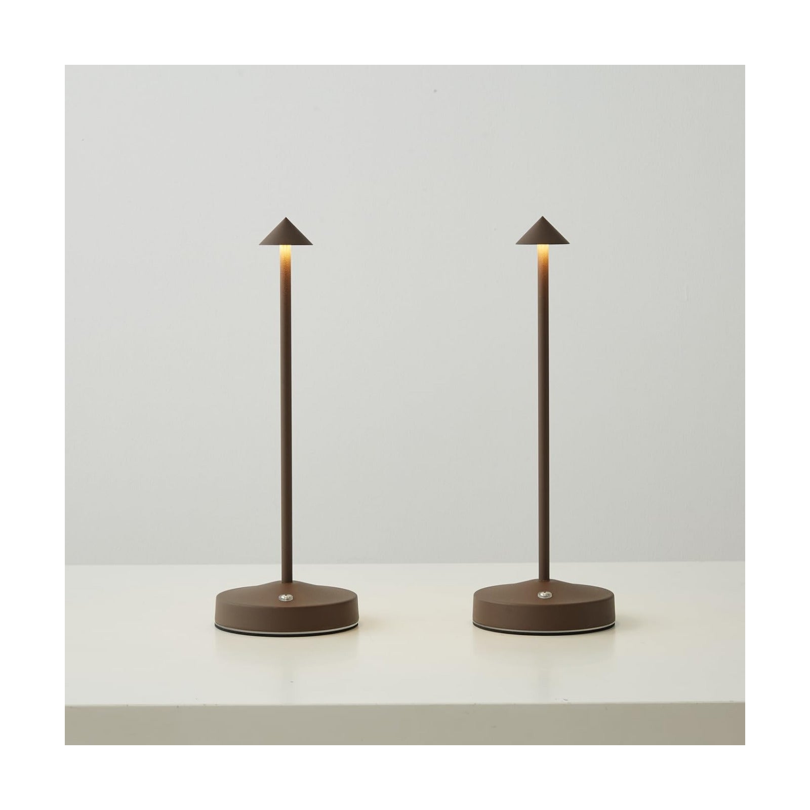 2 PACK Cordless Lamps,Battery Rechargeable Table Lamp,Portable Lamps,2 Level Brightness Dimmable Night Light,Minimalist