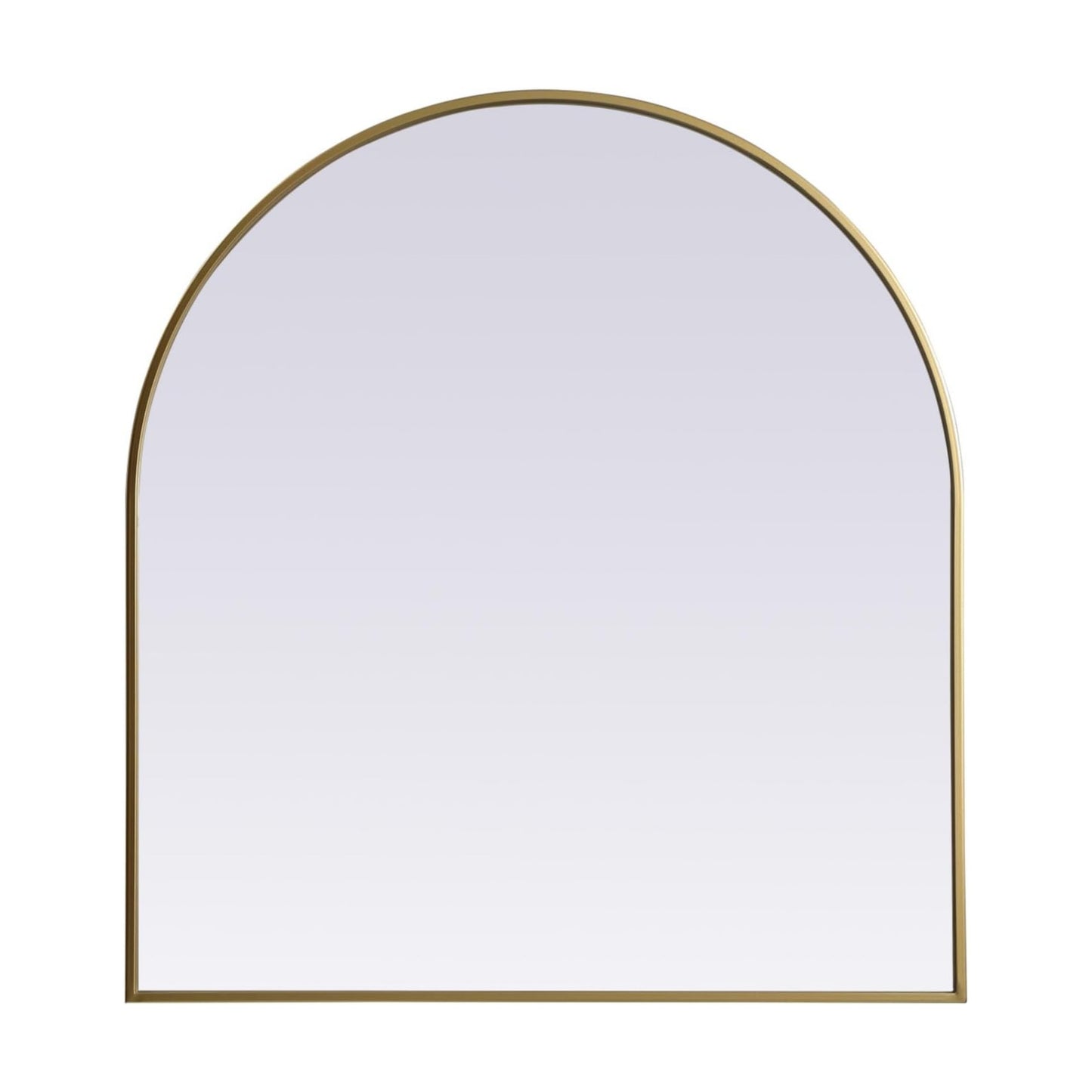 Elegant Decor Ayra Arch Modern MDF Wood/Iron Mirror in Brass / 33 x 36