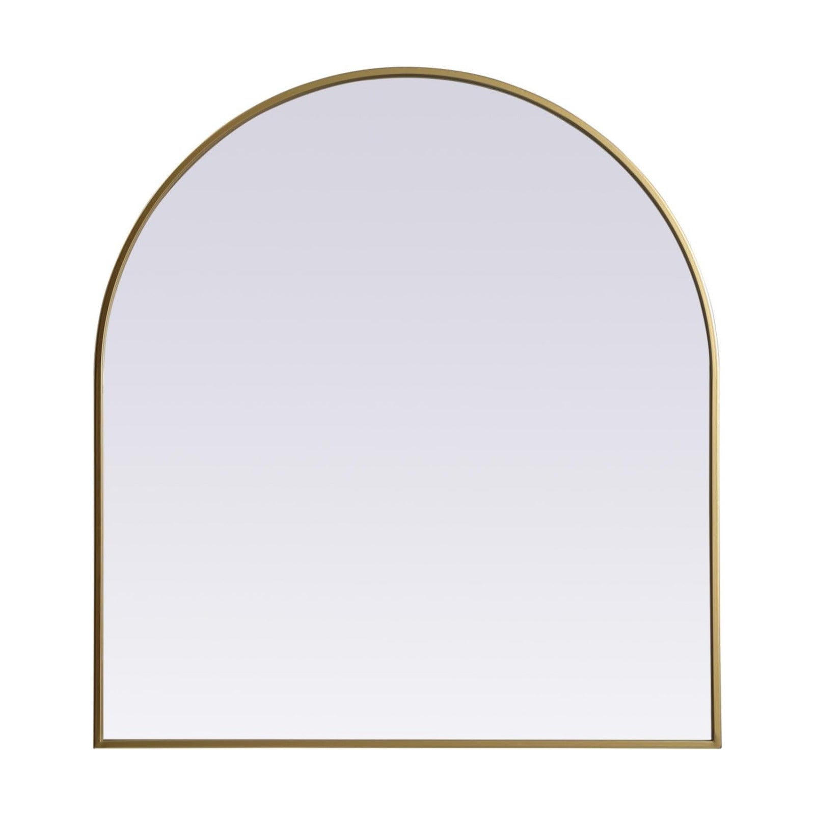 Elegant Decor Ayra Arch Modern MDF Wood/Iron Mirror in Brass / 33 x 36