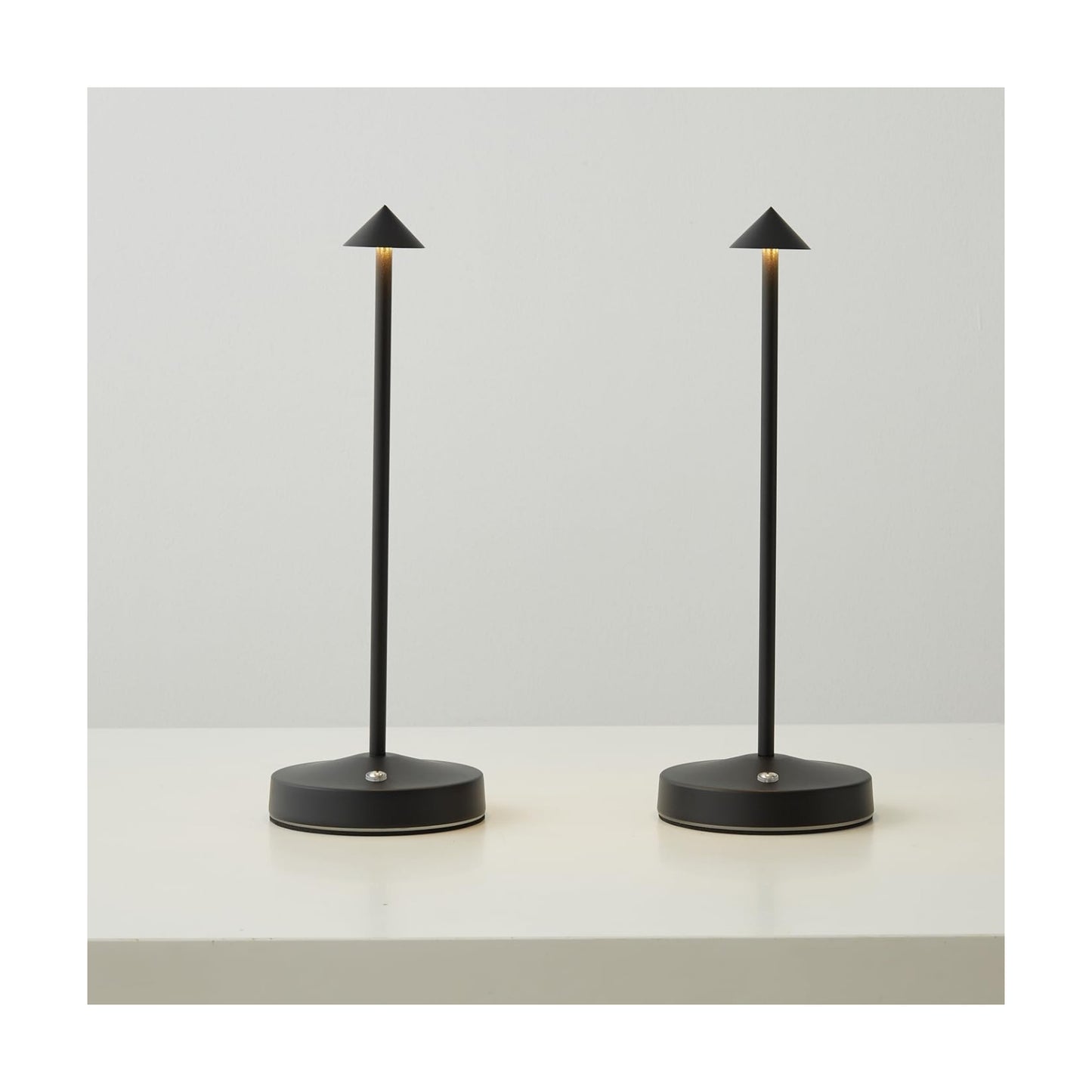 2 PACK Cordless Lamps,Battery Rechargeable Table Lamp,Portable Lamps,2 Level Brightness Dimmable Night Light,Minimalist