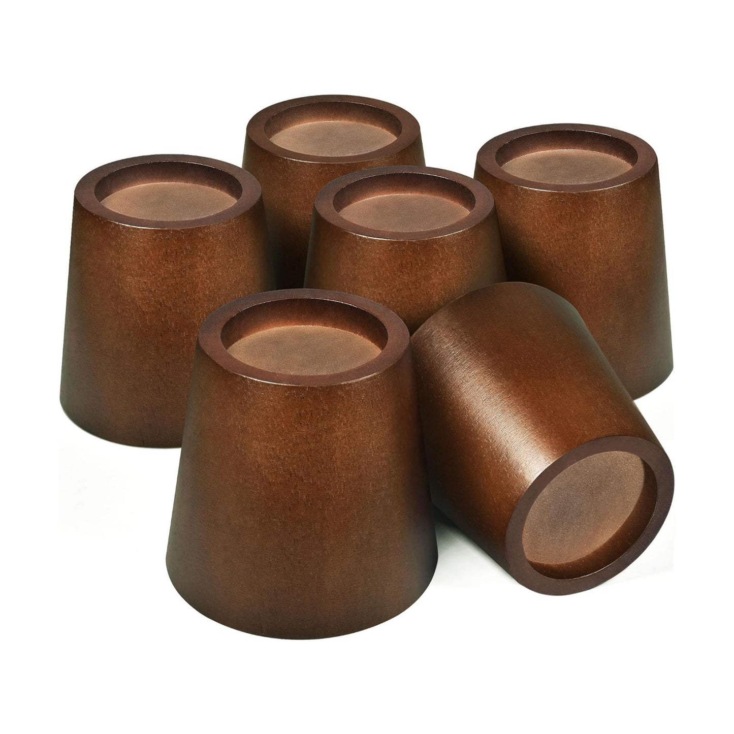 Wooden Bed Risers 3 Inch Round Furniture Risers Set of 6, Heavy Duty Wood Bed Lifts Risers for Bed Frame, Table, Sofa