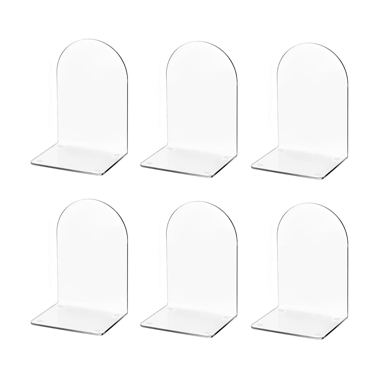 Acrylic Book / Bookends / Clear / Set of 6