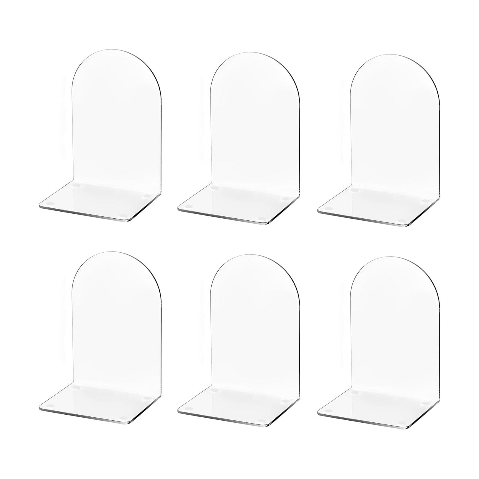 Acrylic Book / Bookends / Clear / Set of 6