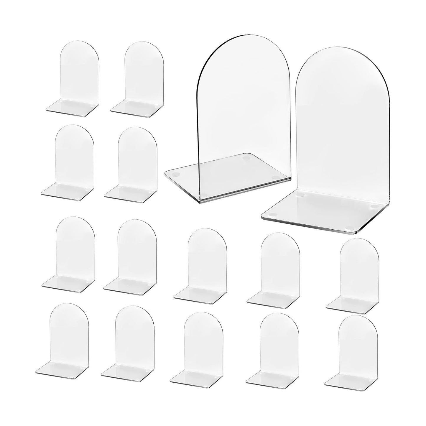 Acrylic Book / Bookends / Clear / Set of 16
