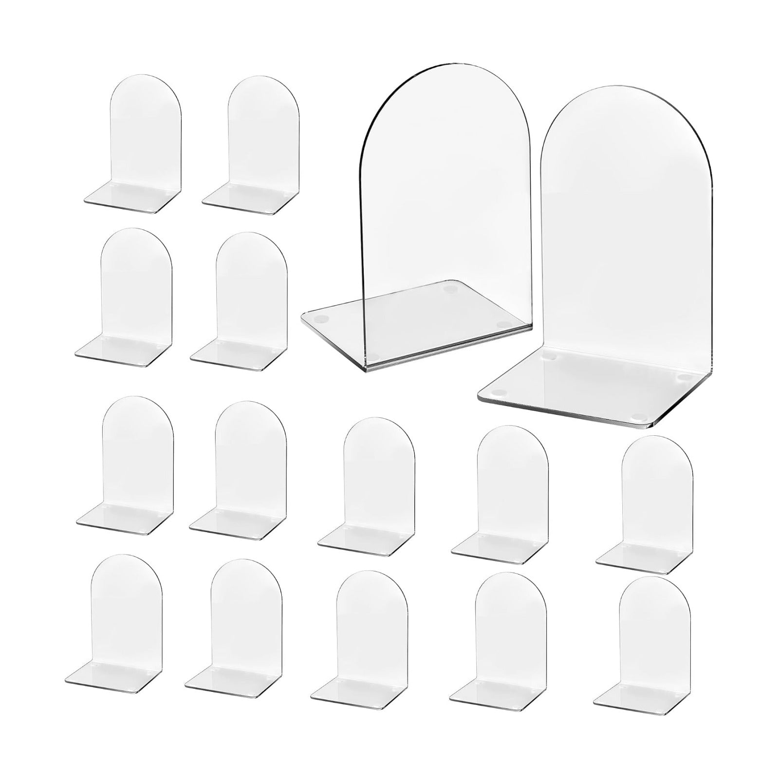 Acrylic Book / Bookends / Clear / Set of 16
