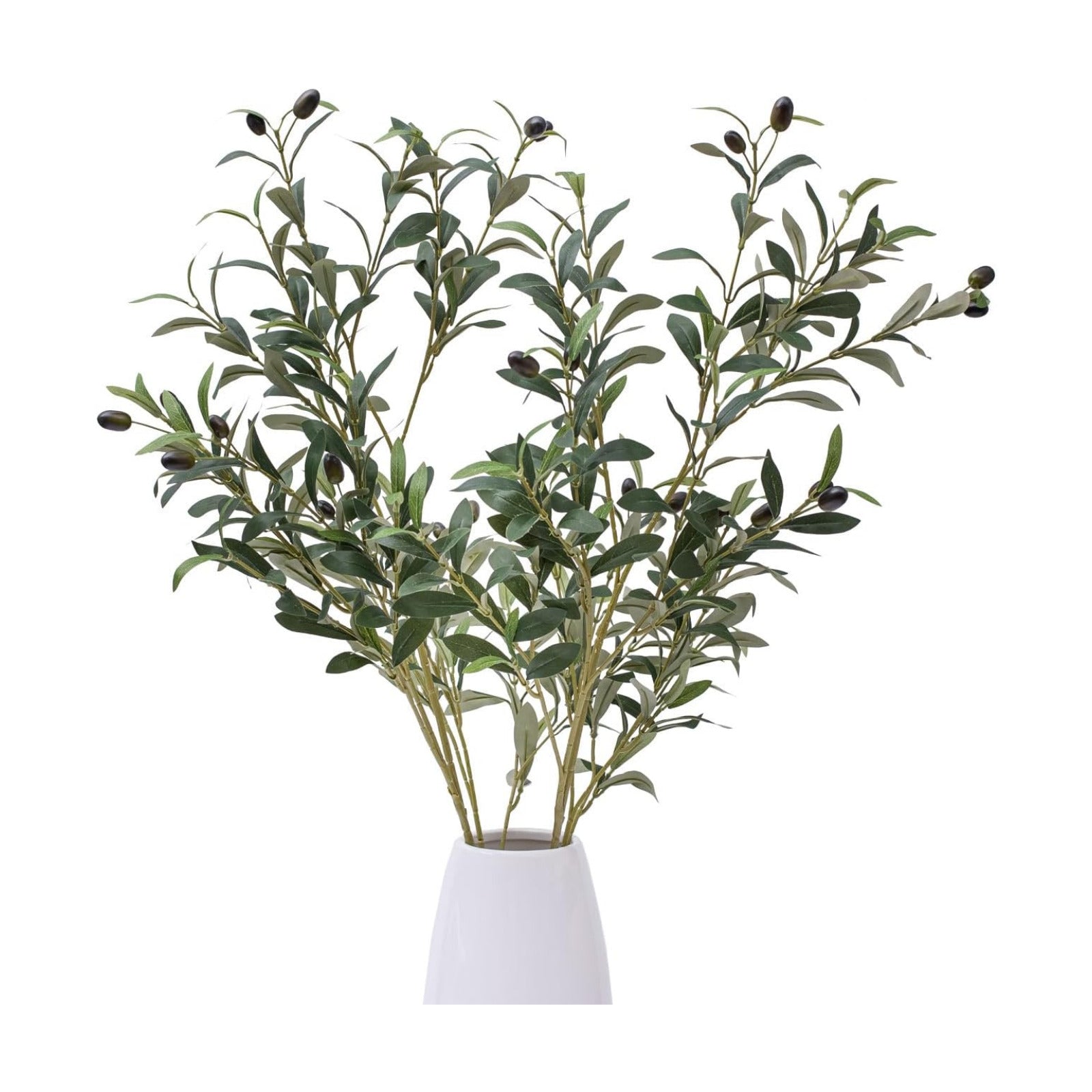 222 Leaves for Vase Faux Olive Branches Home / 39 Inch / Set of 2