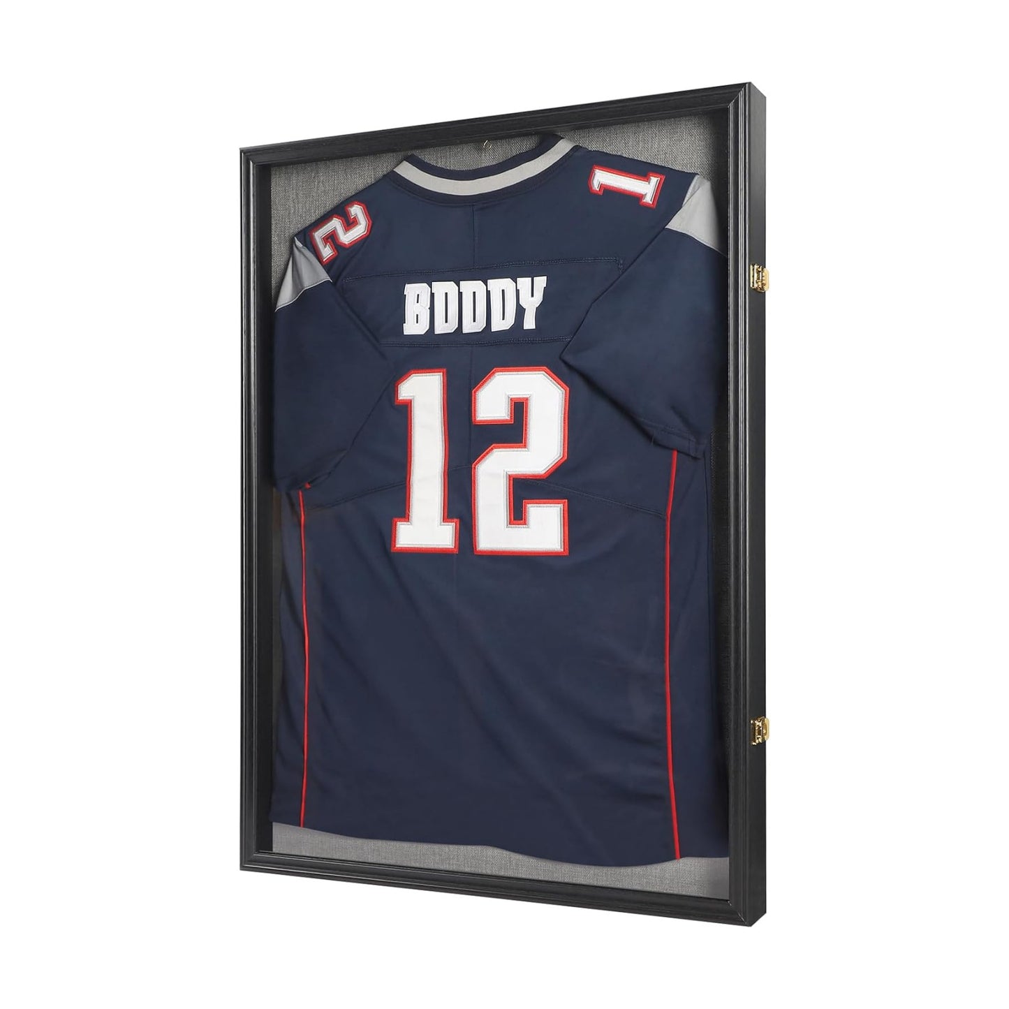 IHEIPYE Large Jersey Frame Display Case Lockable, Sport Jersey Shadow Box with 98% UV Protection Acrylic and Hanger for