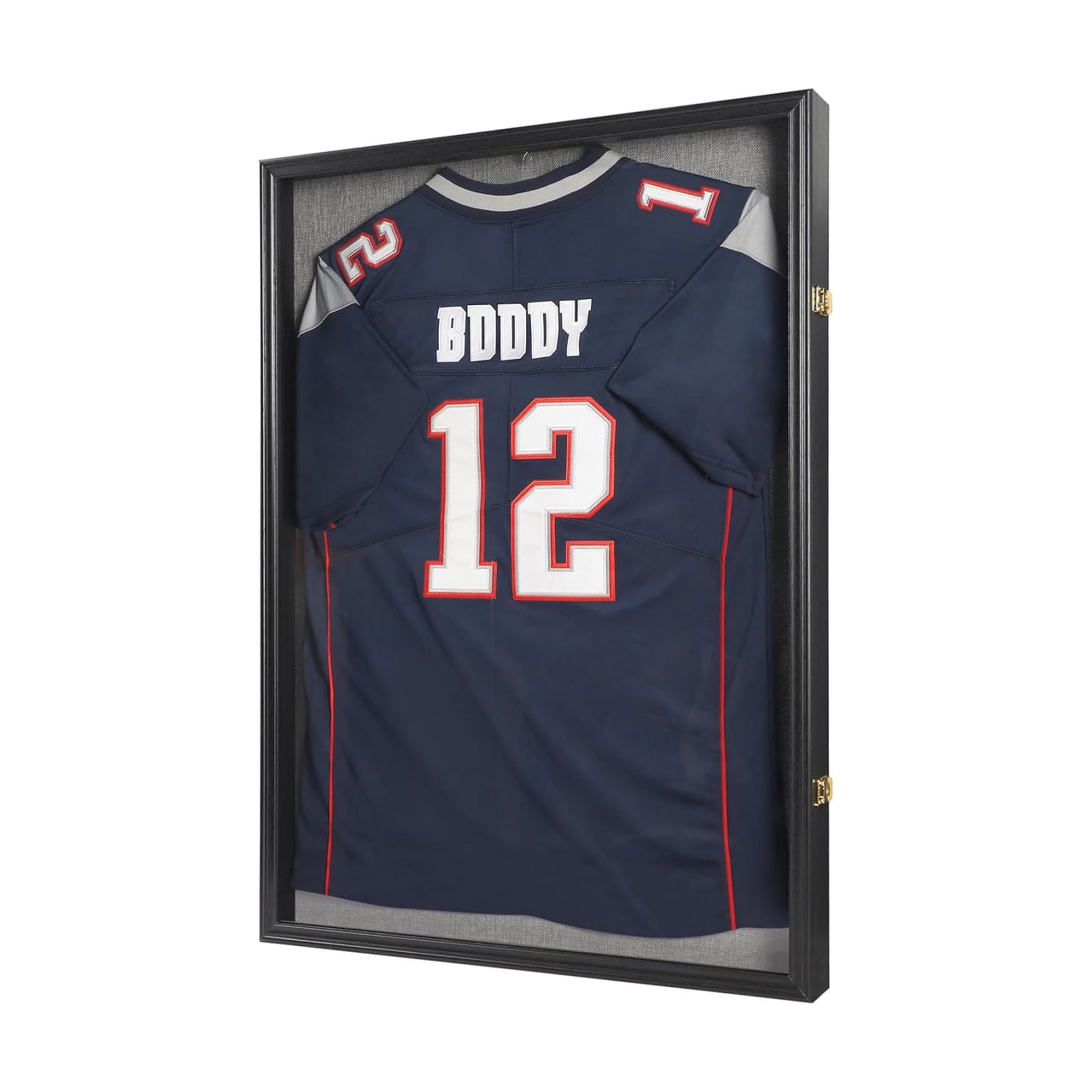 IHEIPYE Large Jersey Frame Display Case Lockable, Sport Jersey Shadow Box with 98% UV Protection Acrylic and Hanger for