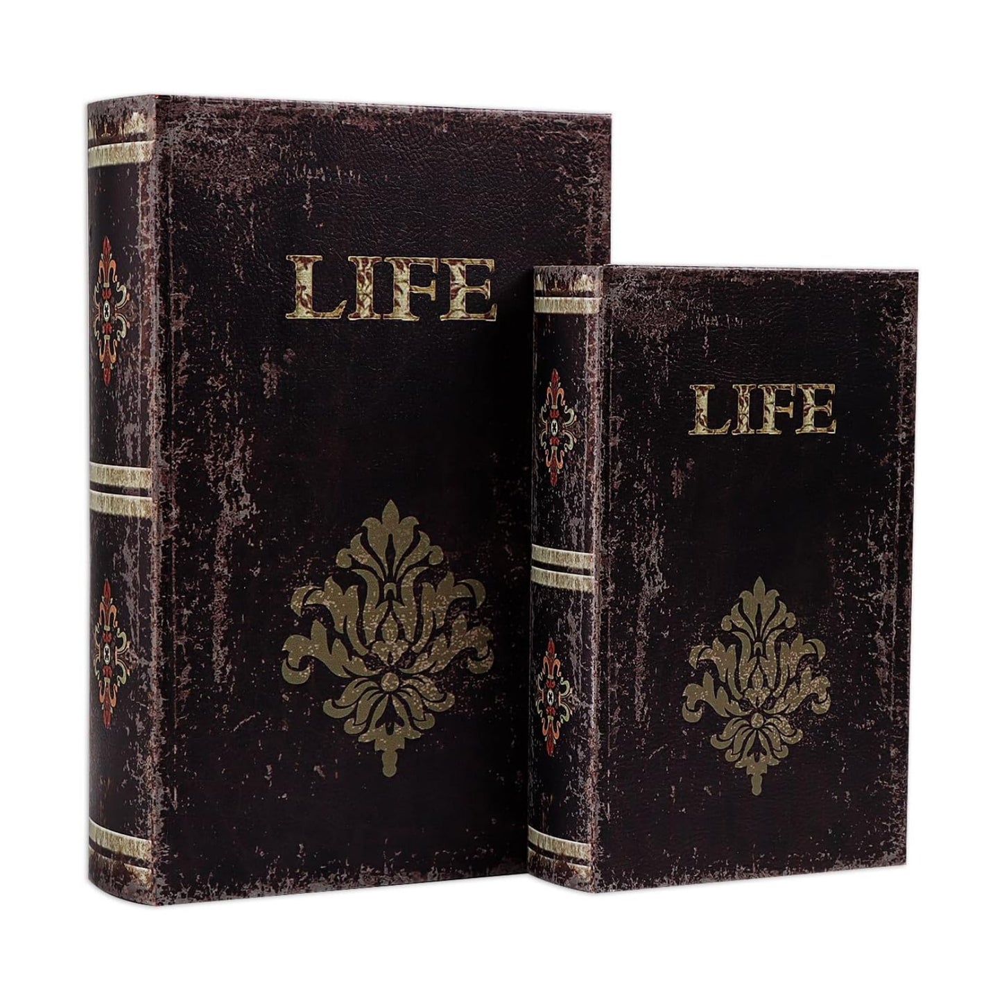 Decorative Book Box Wood Faux Book Box / 2books / Set of 2