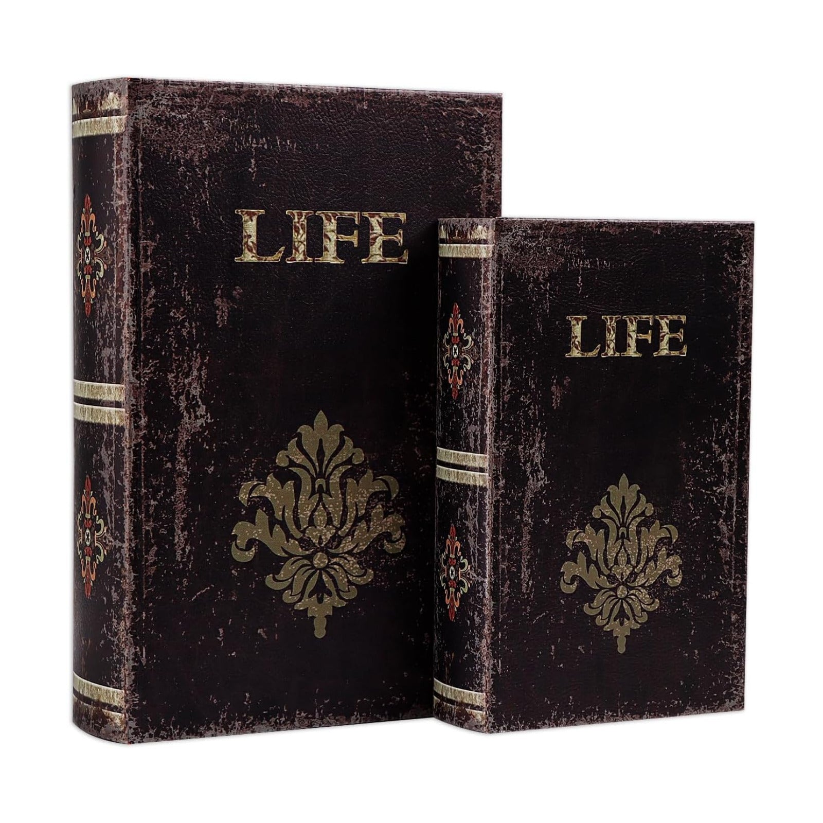 Decorative Book Box Wood Faux Book Box / 2books / Set of 2