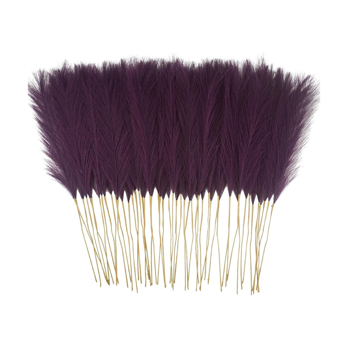 obbsie 50PCS Purple Faux Pampas Grass Decor, 21.6" Fluffy Vase Filler
