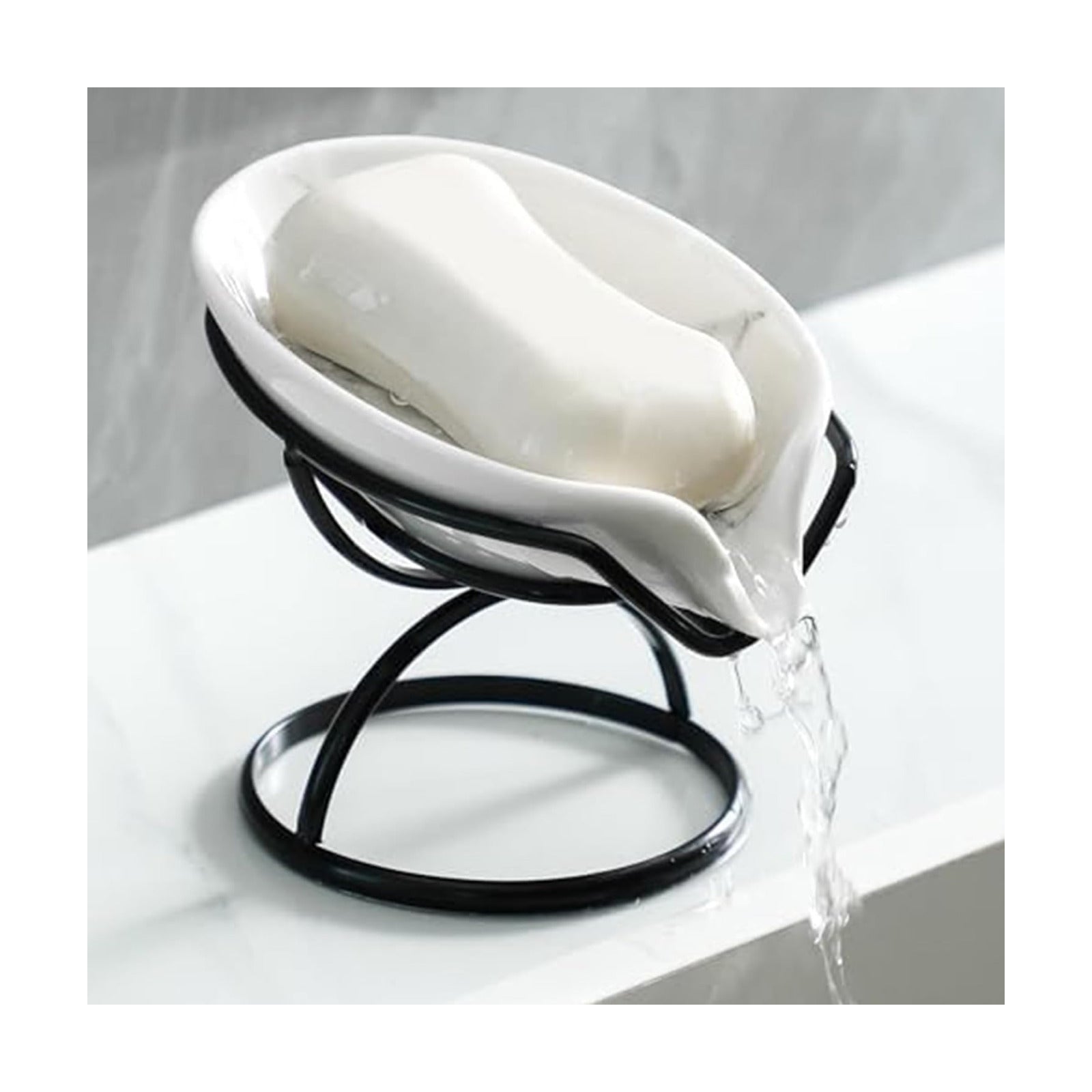 Ceramic Soap Bar Holder / Black