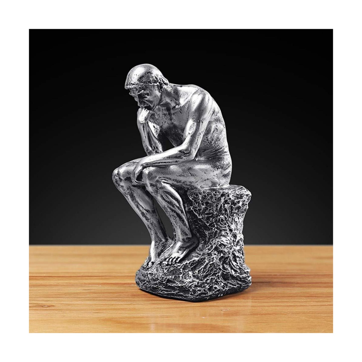 Creative Thinker Statues Individual Figurine / Silver / 9.6 Inch