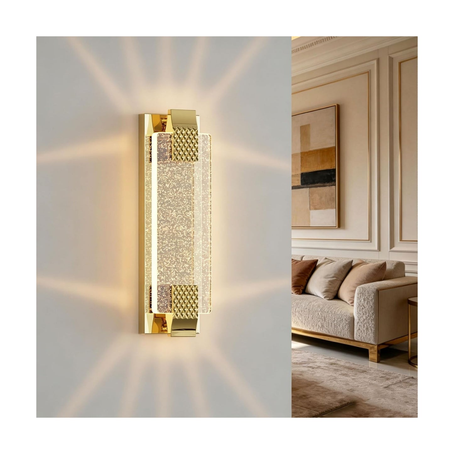 camuucci Battery Operated Wall Sconce, Rechargeable Wall Light 1 Pack | Cordless Wall Lamp，Not Hardwired Wall Fixture