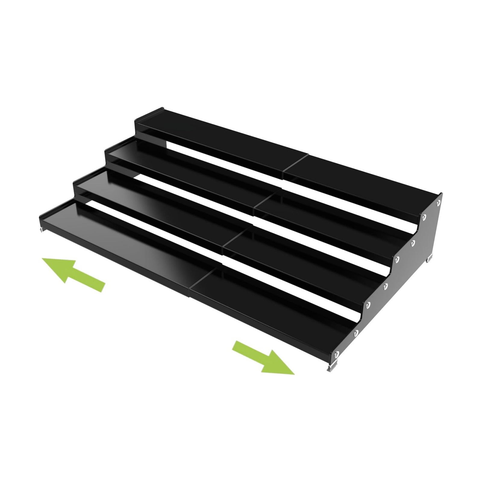 Jojocross Expandable 4-Tier Step Spice Rack Organizer for Kitchen Cabinet Modern Design and Non Skid Space Saving