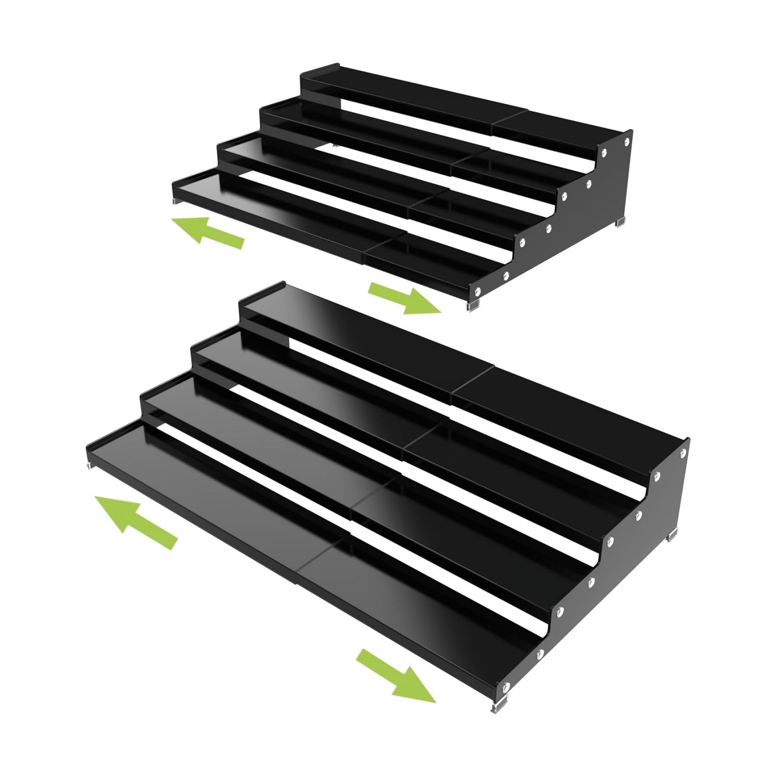 Jojocross Expandable 4-Tier Step Spice Rack Organizer for Kitchen Cabinet Modern Design and Non Skid Space Saving