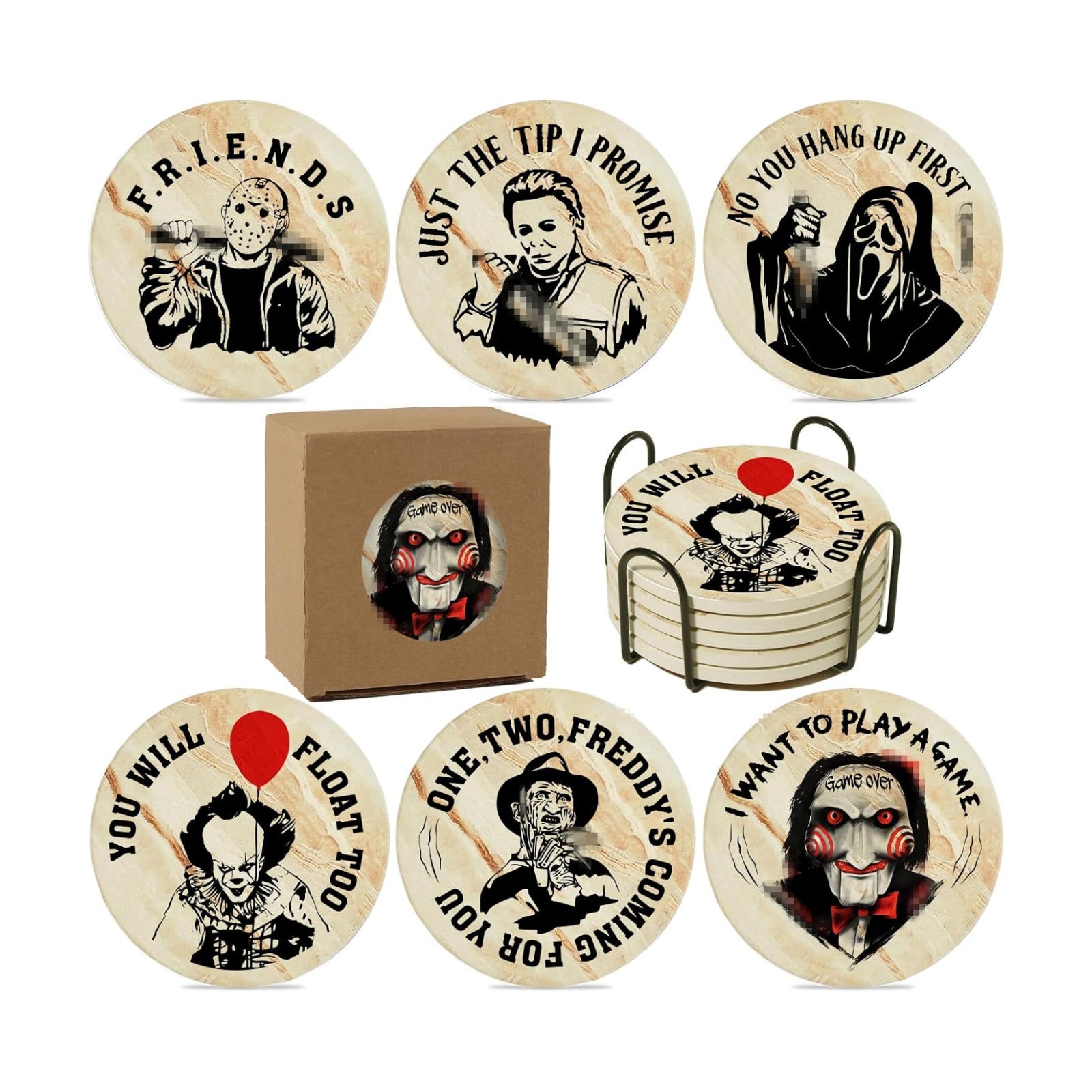 Coaste Holder / Spooky Coasts Set / Set of 6