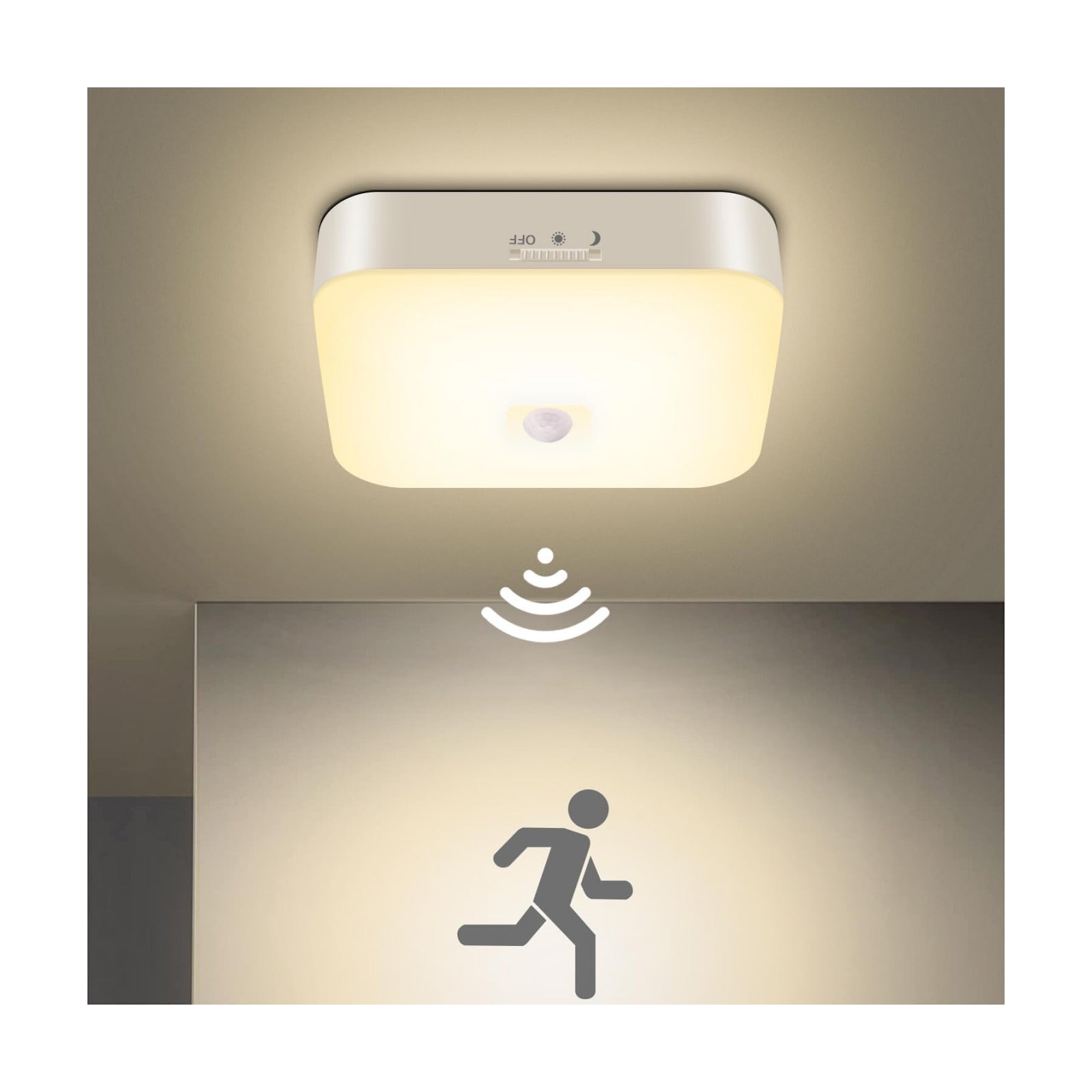 Rechargeable Motion Sensor Closet Light, Wireless Lights, 500LM, Warm White | 3000K, Battery Operated, Motion Sensored