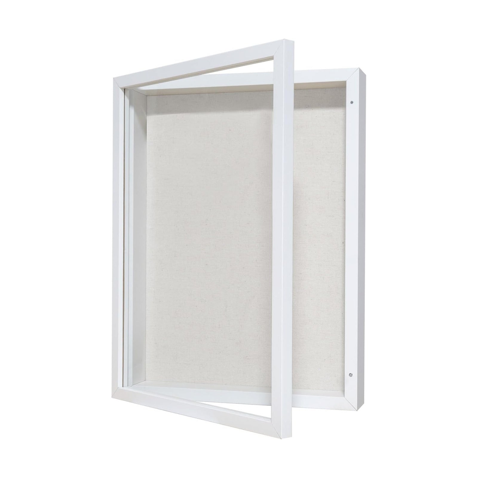 Califortree 12x16 Shadow Box Frame with Linen Back - Sturdy Rustic Memory Display Case of Flower, Pictures, Medals and