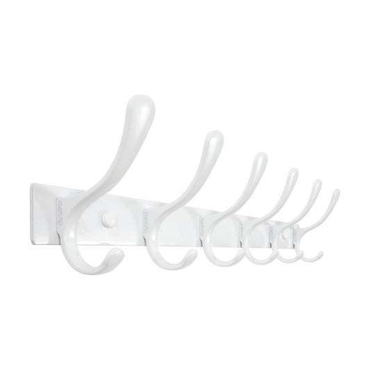 SKOLOO Heavy Duty Wall Mounted Coat Rack - 6 Hooks, Stainless Steel, Sturdy Coat Hooks for Hanging Clothes, Jacket