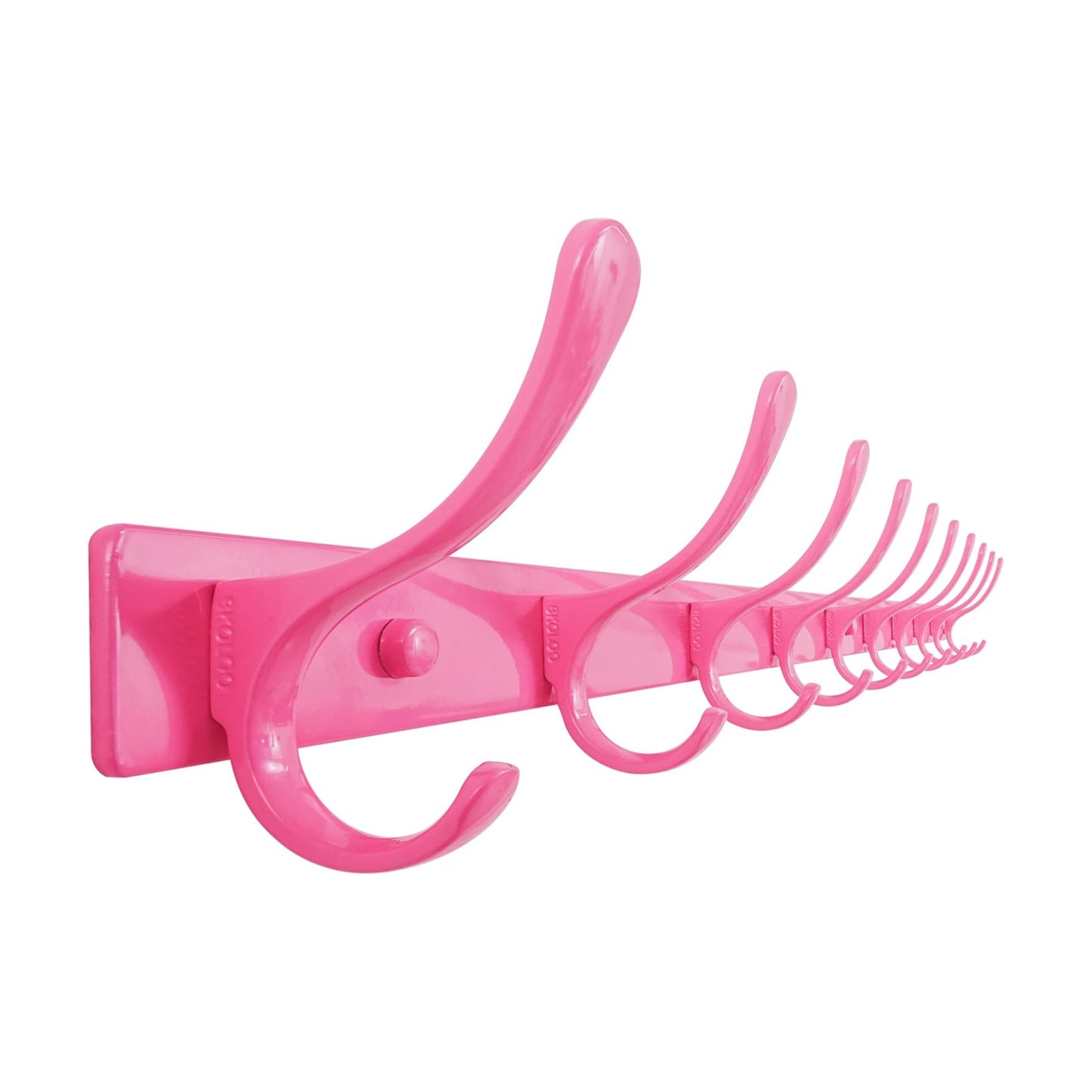 SKOLOO Coat Rack Wall Mounted - 10 Hooks, Heavy Duty, Stainless Steel, Metal Wall Hanger, Sturdy Coat Hooks for Hanging
