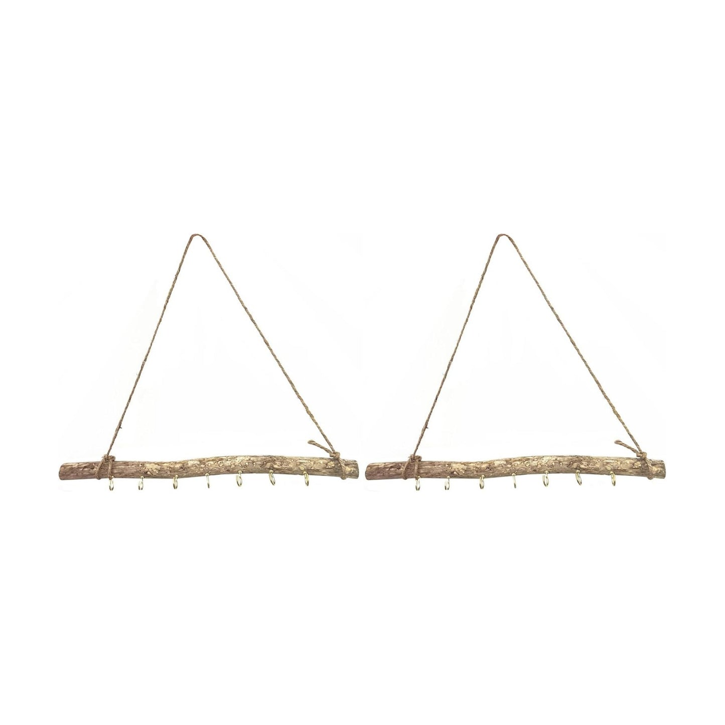 Decorative Floating Wall Shelves Coat Hooks Driftwood Branch Hook Branch Hanger / 7 Hook / Set of 2