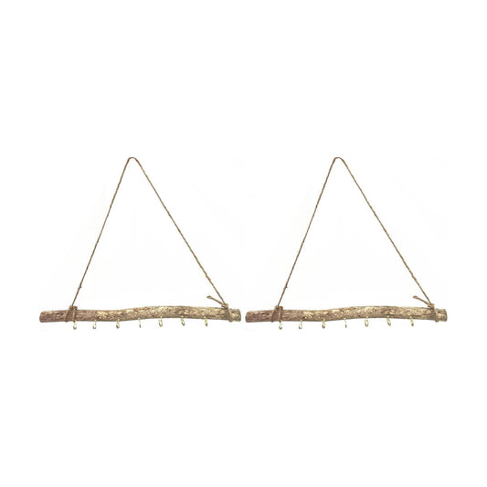 Decorative Floating Wall Shelves Coat Hooks Driftwood Branch Hook Branch Hanger / 7 Hook / Set of 2