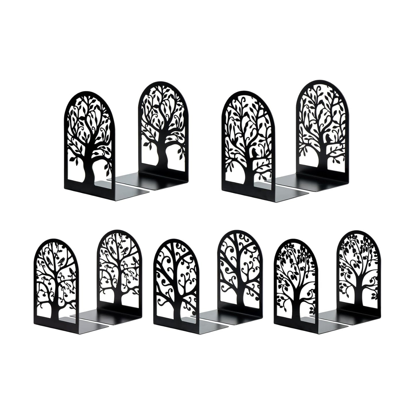 Metal Bookends / Modern Tree Book Ends Decorative