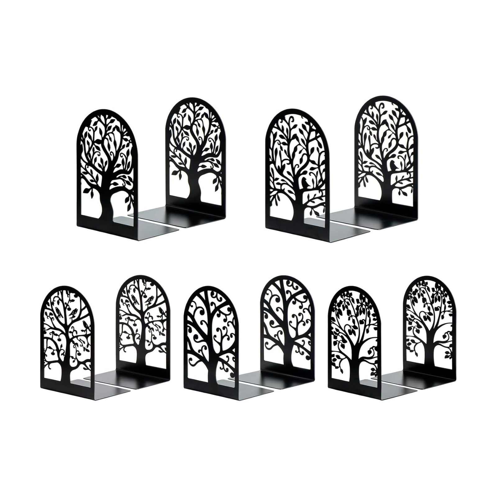 Metal Bookends / Modern Tree Book Ends Decorative