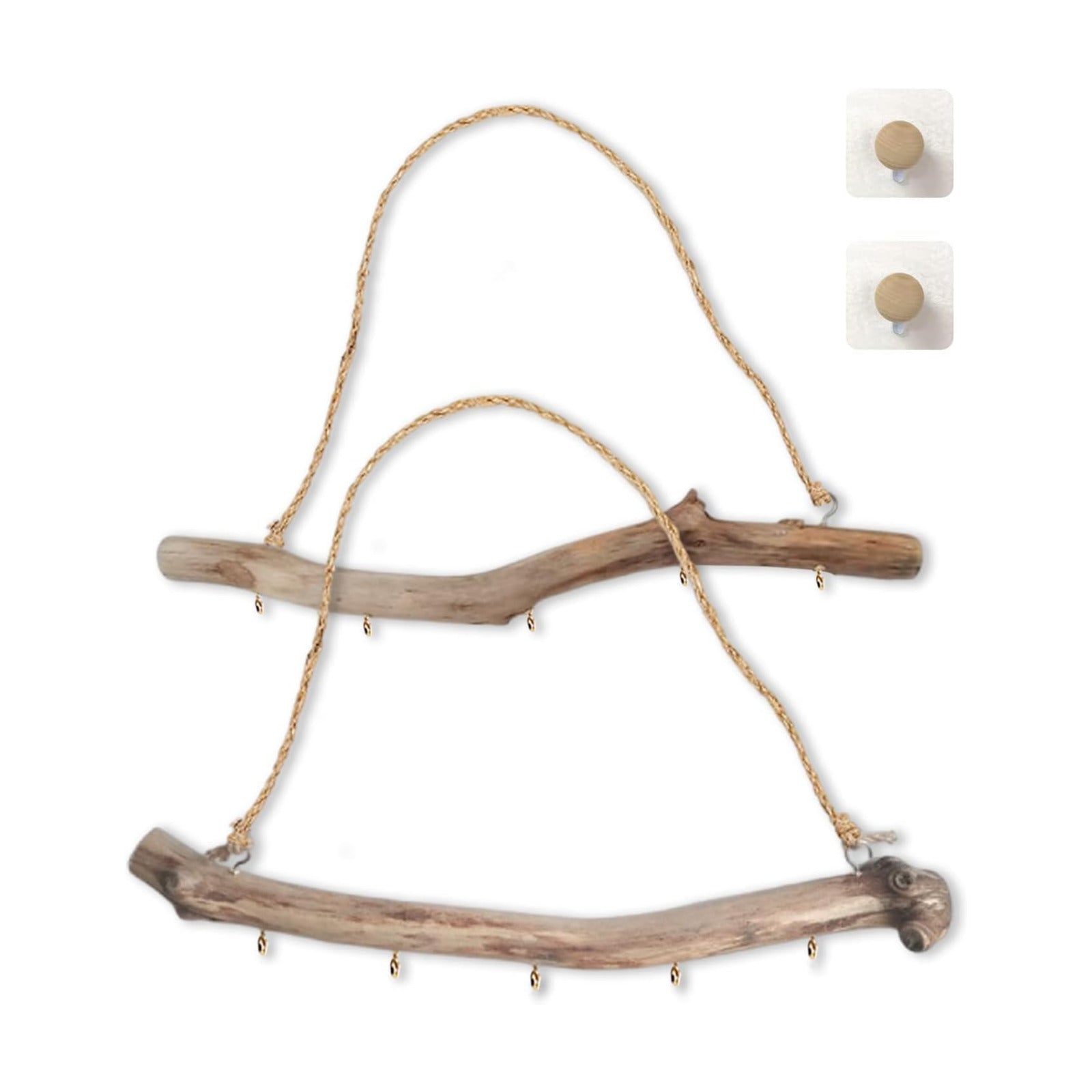 Driftwood Decorative Branches Farmhouse Home Wall Hanging Decor / Natural / 15 Inch / Set of 2