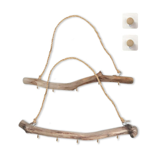 Driftwood Decorative Branches Farmhouse Home Wall Hanging Decor / Natural / 15 Inch / Set of 2