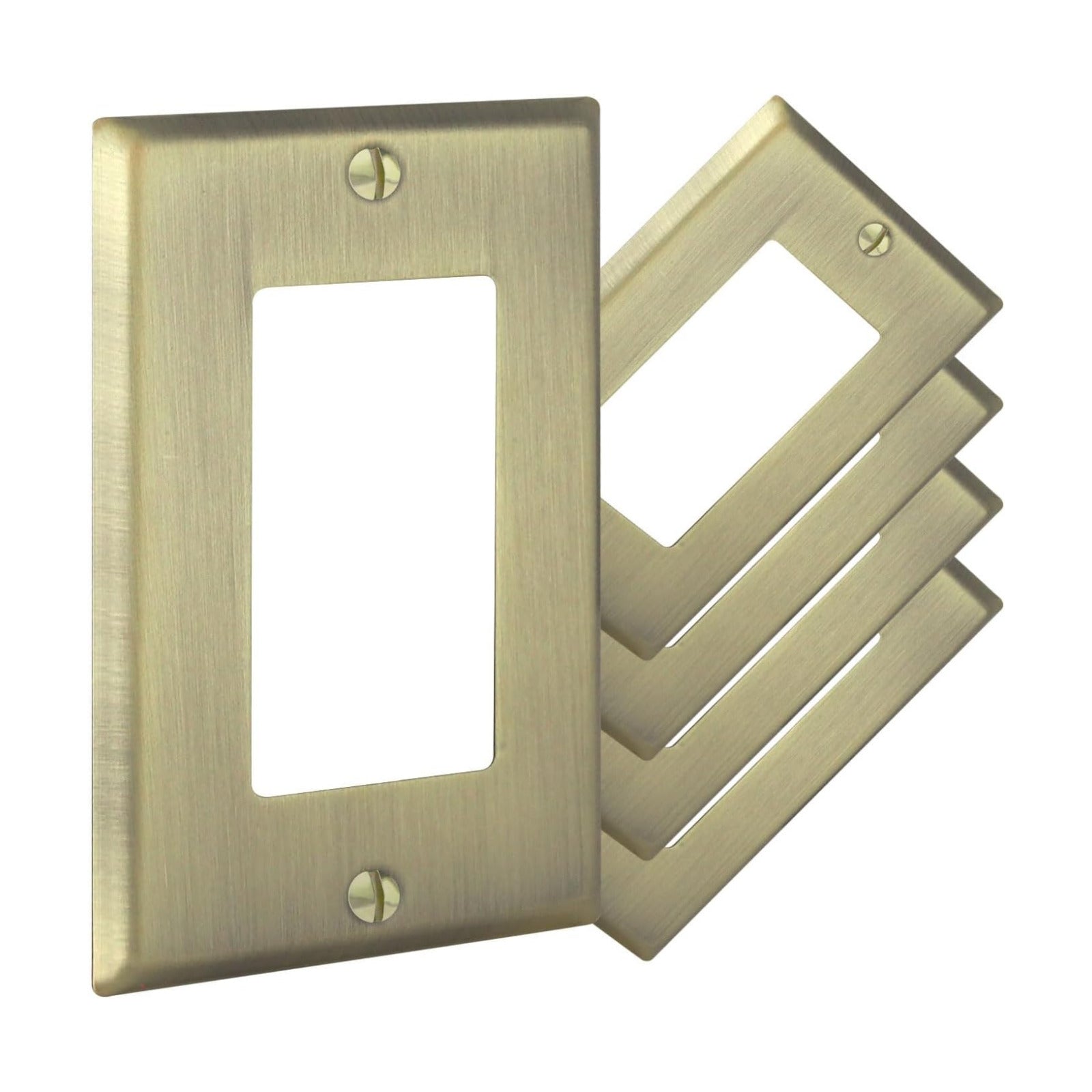 Rio Salto BRASS Signature Collection Antique Gold Standard Size Metal Light Switch Wall Plate Outlet Cover Wallplate