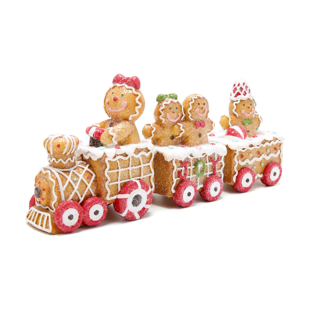 Hodao 9.25 in Christmas Gingerbread Man Train Decoration, Xmas Gift