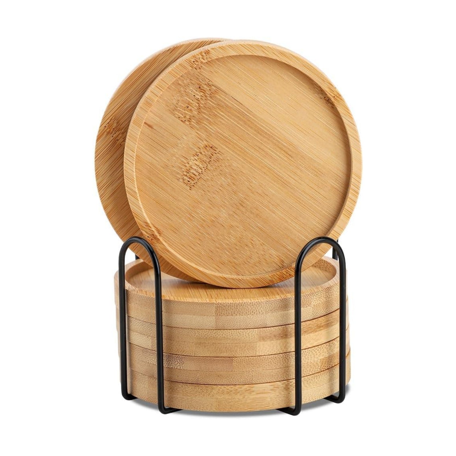 Wooden Coasters for Drinks Saucers for Planters / Set of 6