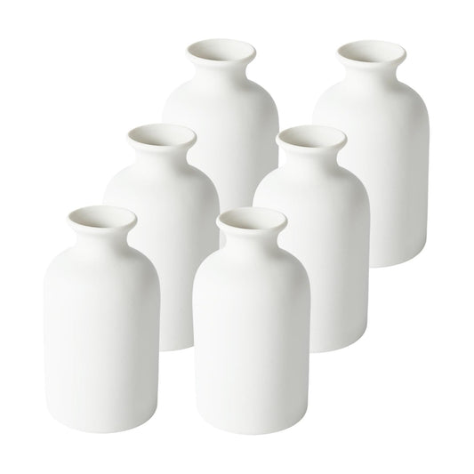 White Vase Ceramic Vases / Medium / White-a / 5.6 Inch / Set of 6