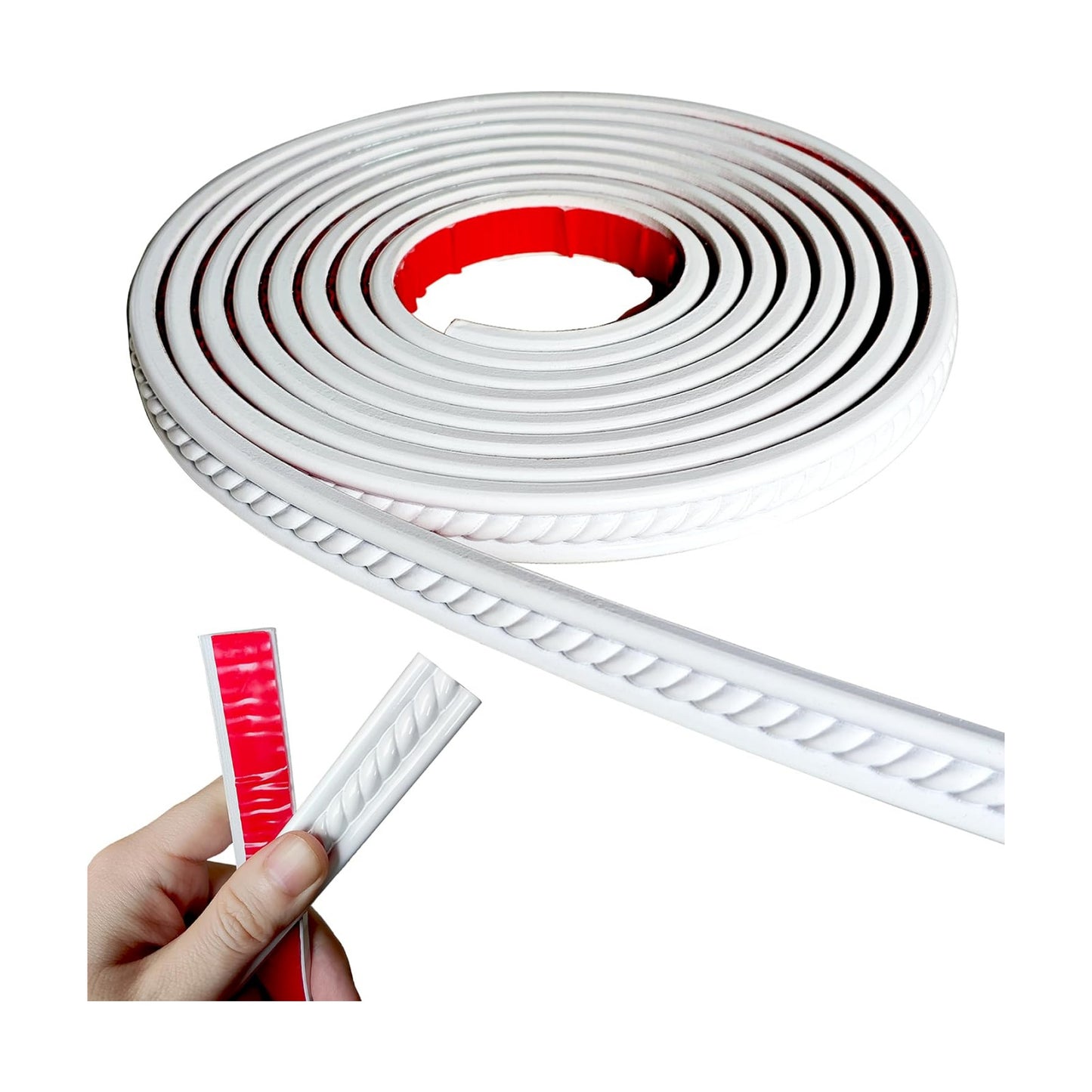 Peel and Stick Molding Trim Self Adhesive Flexible Wall Trim Crown Molding 3d Strip / 0.8 x 120