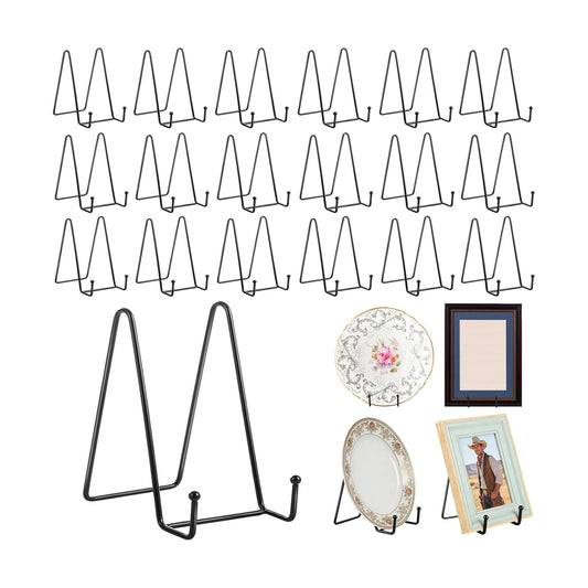 Metal Photo Picture Stands / Black / 6 Inch / Set of 20