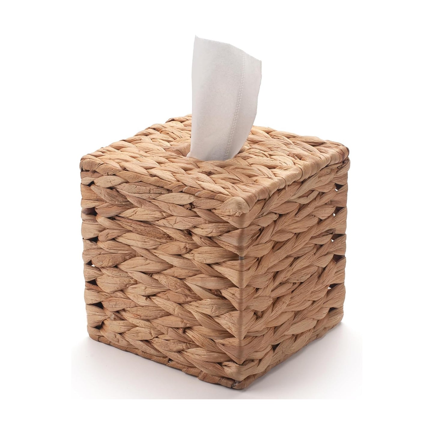 Rattan Tissue Box Holder -Boho Decorative Woven Facial Tissue Holder on Table and Bathroom / Natural