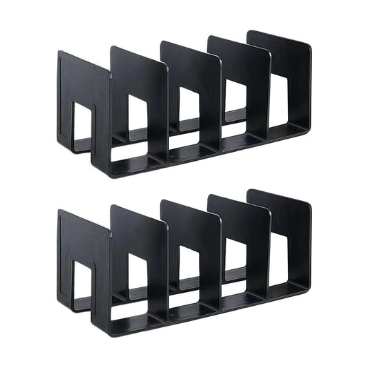 2PCS Acrylic File Organizer for Desk, Desktop Document/Mail Organizer, 4 Compartments Plastics Invisible Bookshelf