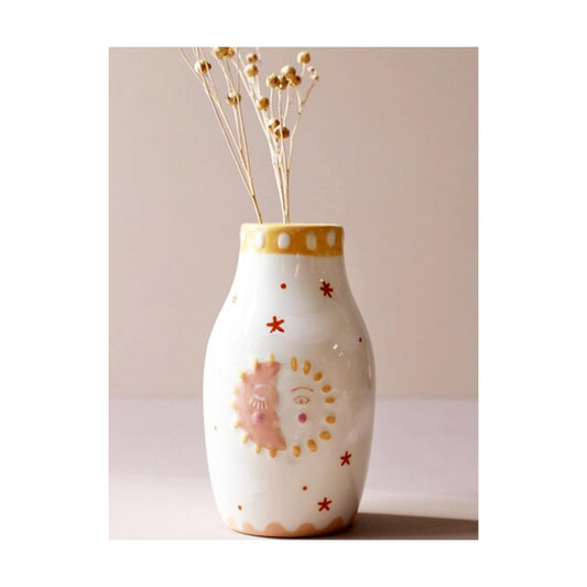 Unique Ceramic Vase / Boho Vase / Cream