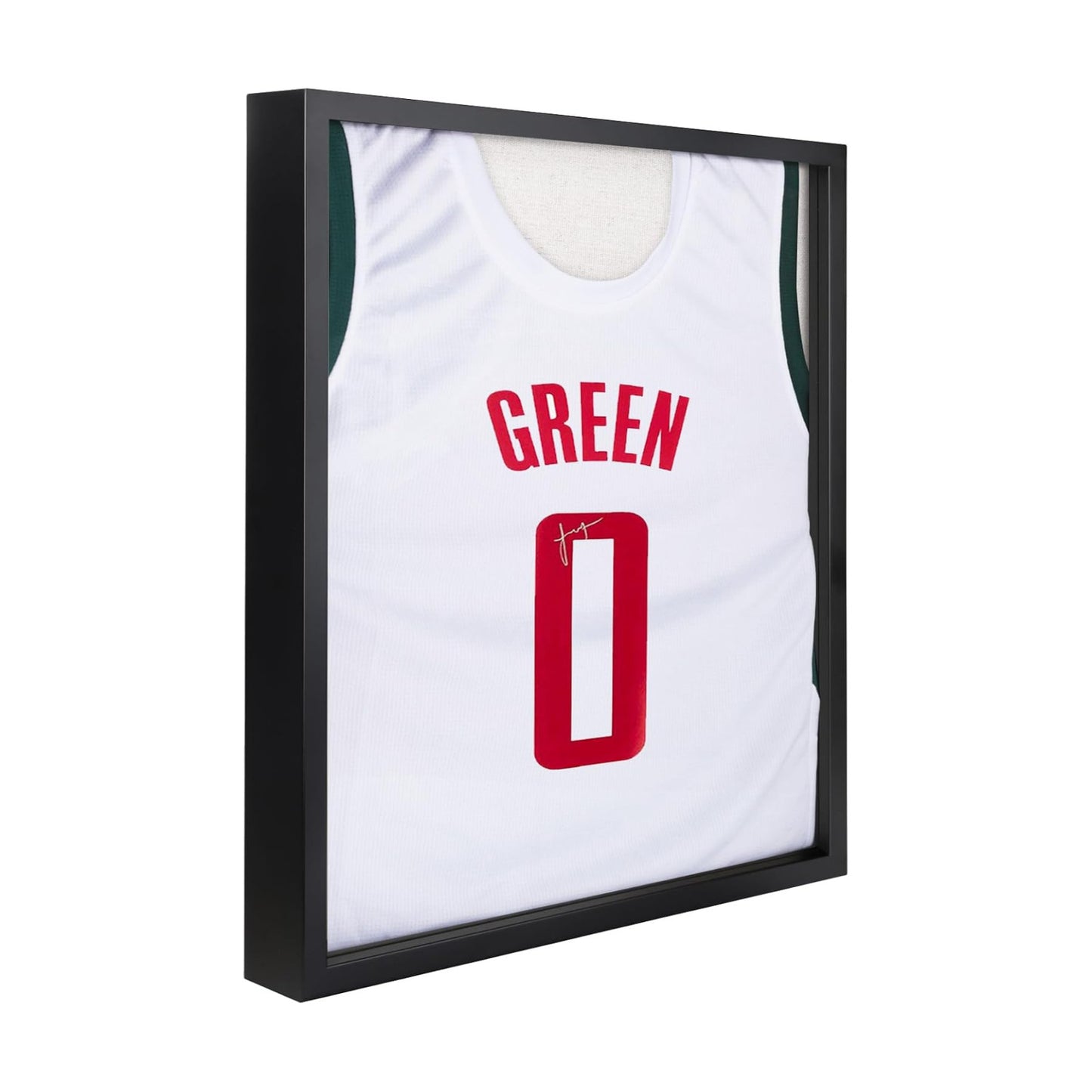 1DOT2 16x20 Jersey Frame Display Case Large Shadow Box, Black | Grade A Natural Pine Wood, HD Acrylic Front, Metal