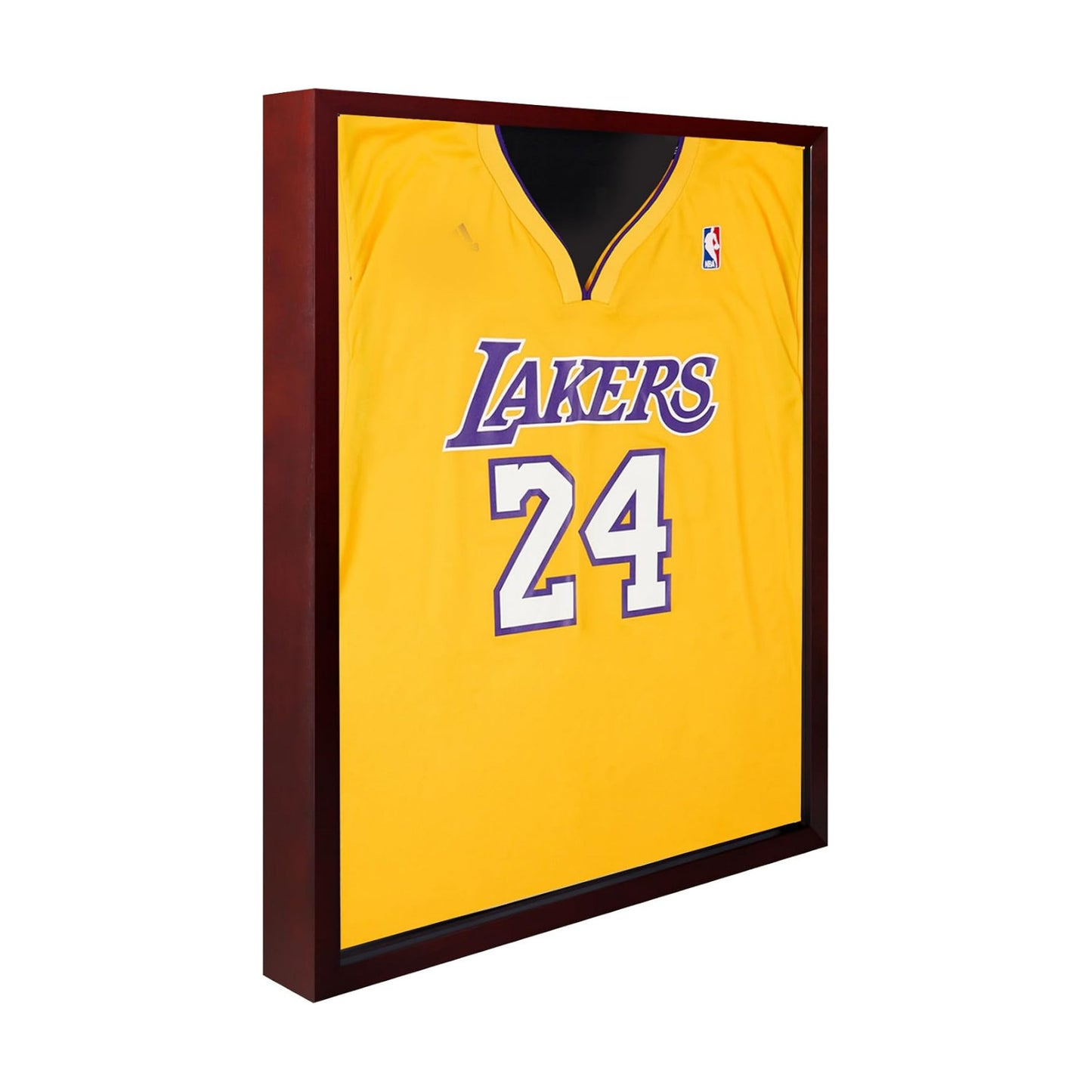 1DOT2 Shadow Box Frame 16x20 Large Jersey Display Case, Cherry Red | Grade A Natural Pine Wood, HD Acrylic Front, Metal
