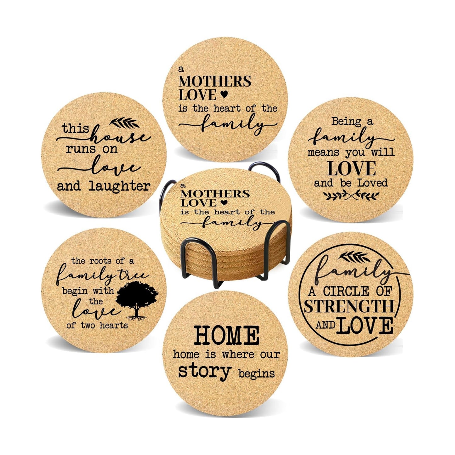 Holder / Coasters for Drinks / Home&love / Set of 6