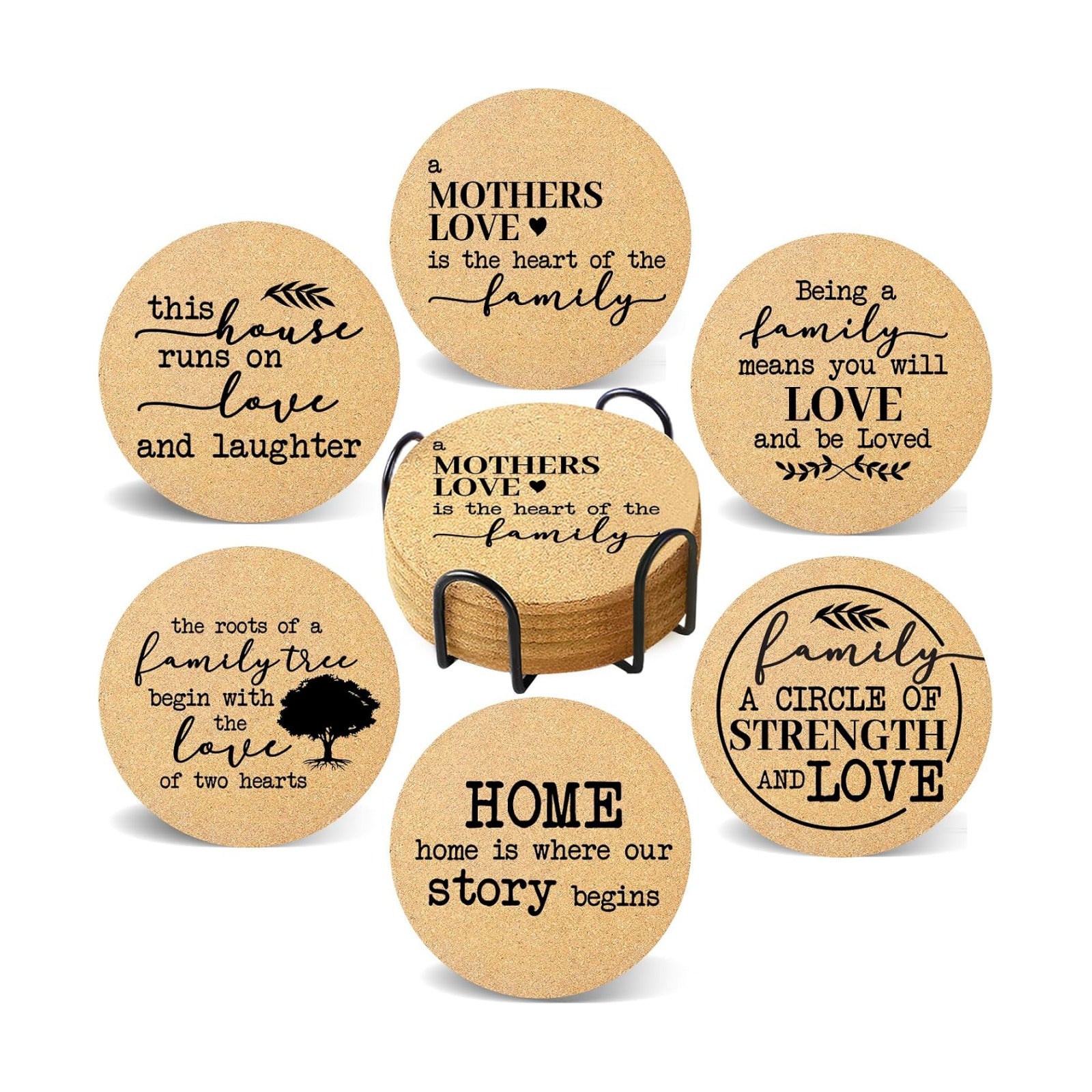 Holder / Coasters for Drinks / Home&love / Set of 6