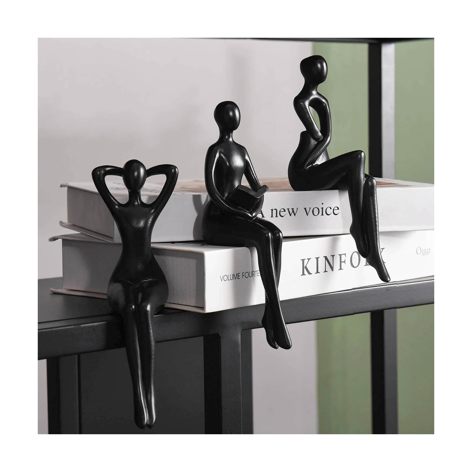 Minimalist Modern Home Decor Collectable Figurines Office Desk Unique / Black