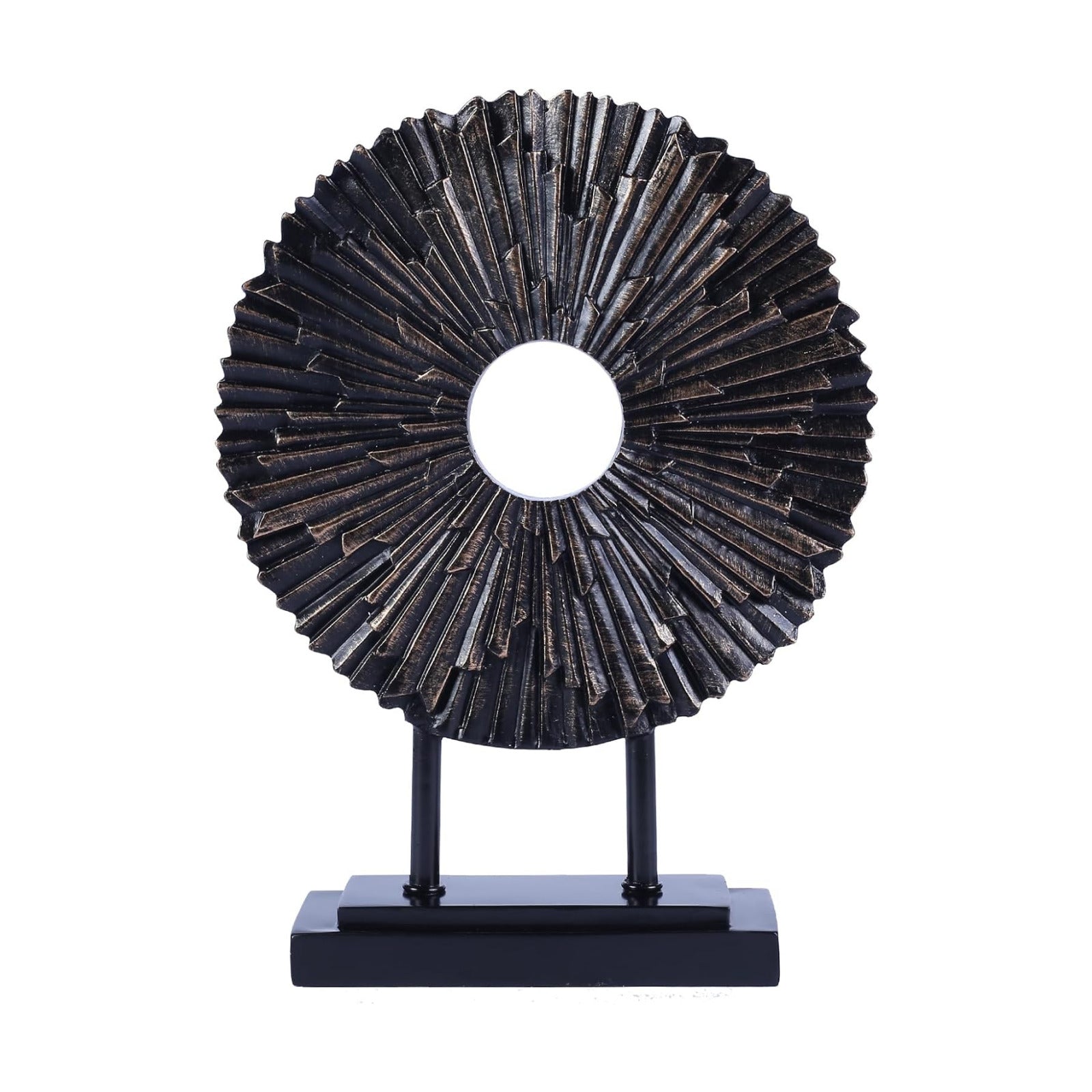 Minimalist Round Statue Above Cabinet Decor Kitchen / Black