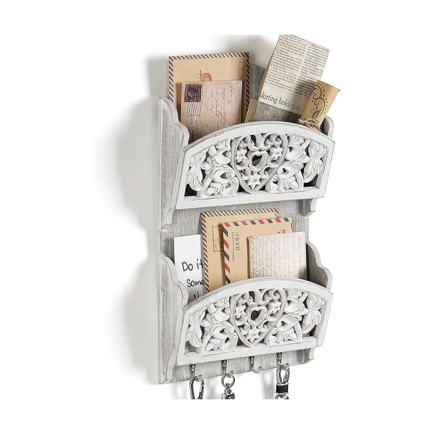 Wooden Hanging Organizer / Rustic