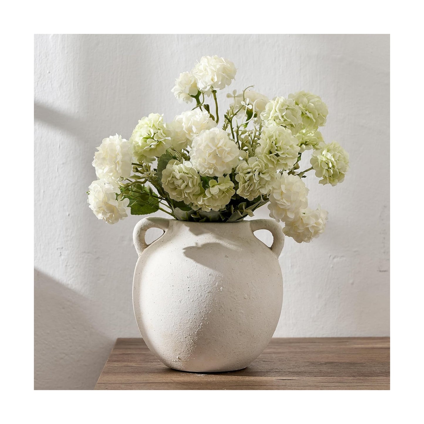 Rustic Vase / Ceramic Vase / Beige-5.8 / 5.8 Inch